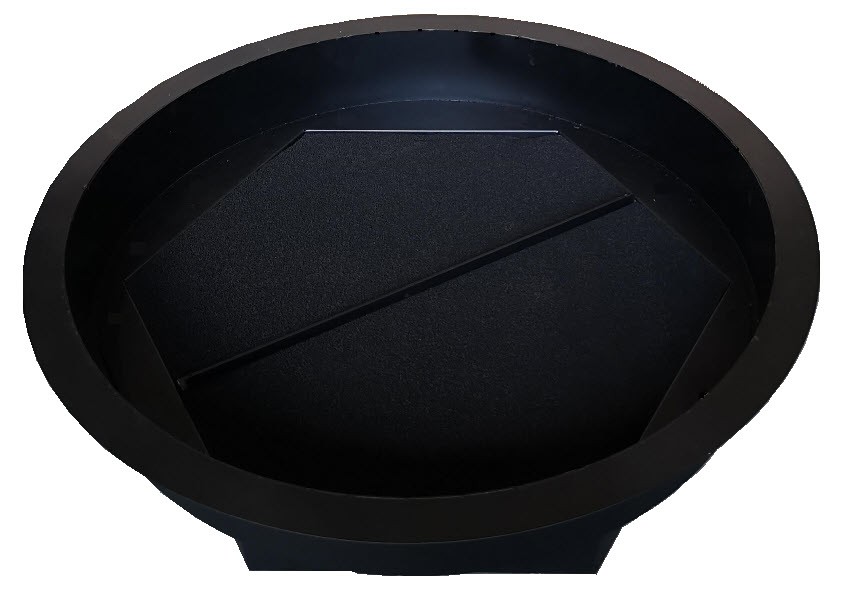 solid black manhole cover